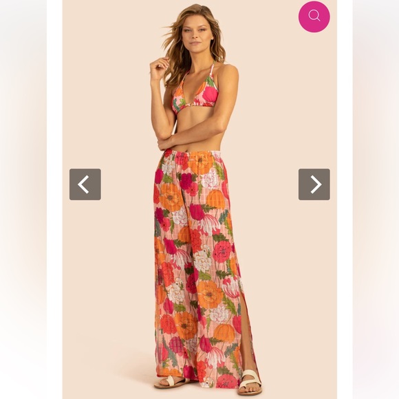 Trina Turk SUNNY BLOOM SLIT PANT size M, NWT - Picture 5 of 9